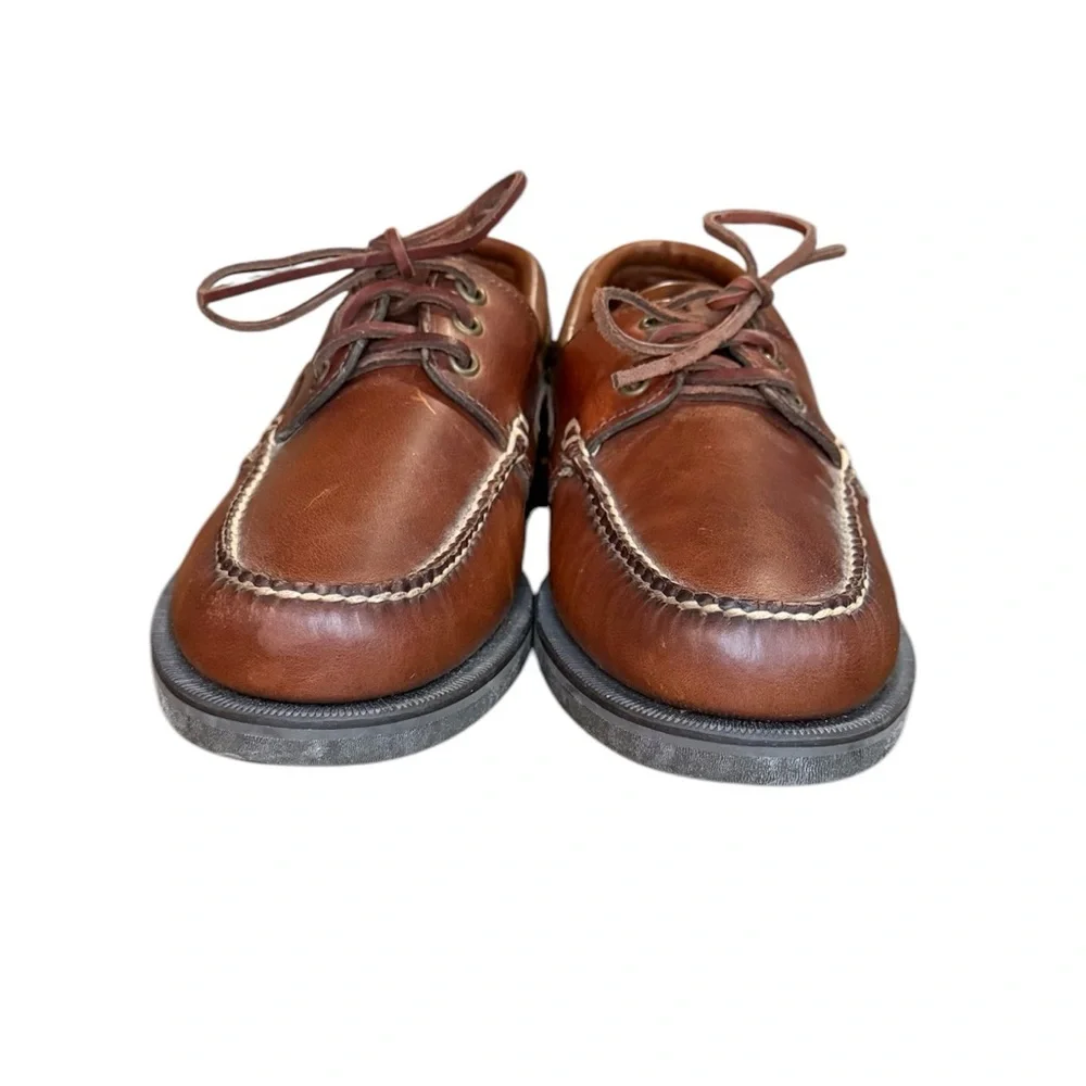 Cole Haan Genuine Handsewn Brown Leather Boat Shoes Men's 9.5